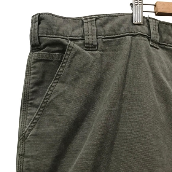 Carhartt Men's Rugged Flex Relaxed Fit Canvas Work Short 102514 size 54 Green - Picture 2 of 6